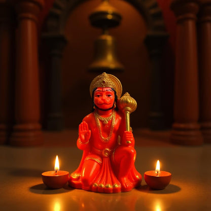 UNOVATE Lord Hanuman Idol for Car Dashboard | Hanuman Murti | Orange