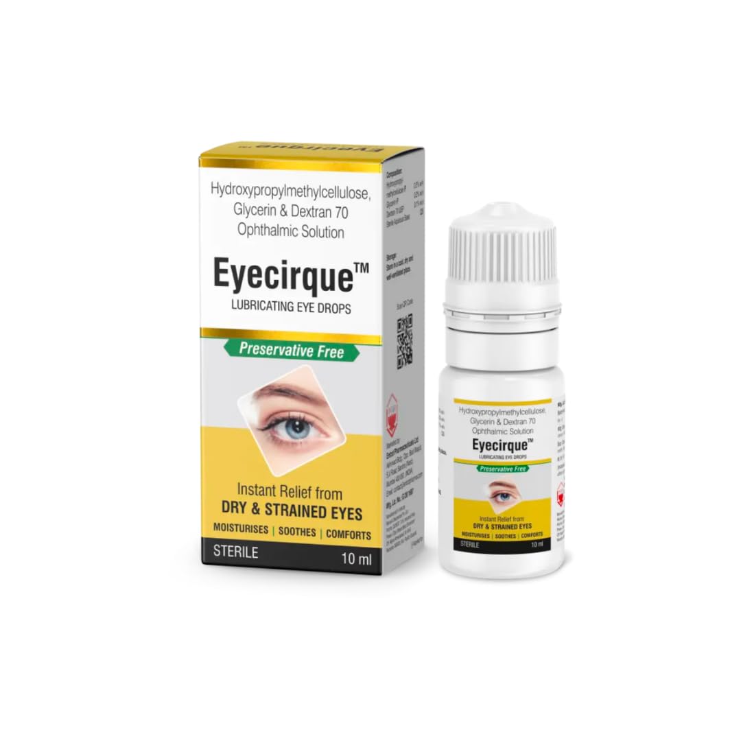 Eyecirque Preservative Free Lubricating Eye Drops: Comfort, Soothe, and Moisturize - For Dry Eyes, Redness, Digital Eye Strain, Tired Eyes, Regular Use