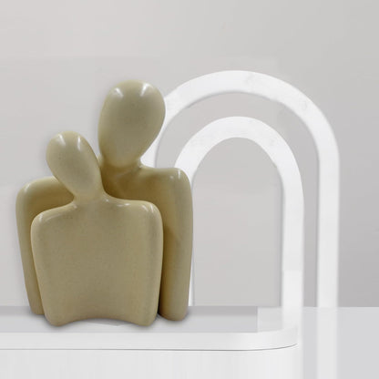 CraftVatika Romantic Couple Statue Home Decoration Items for Living Room, Modern Abstract Couple Sculpture Set, Valentine Gift for Girlfriend Boyfriend Husband Wife Her Him, Table Decor Home