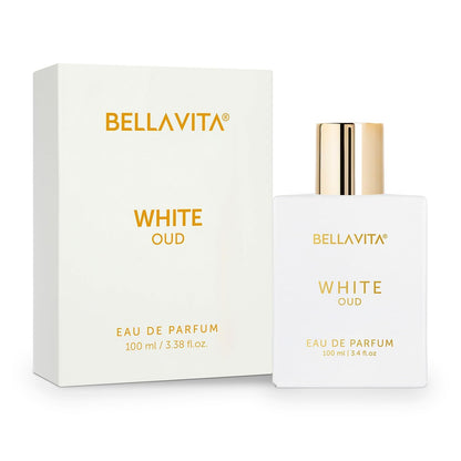 Bellavita White Oud Eau de Parfum bottle and packaging on a white background