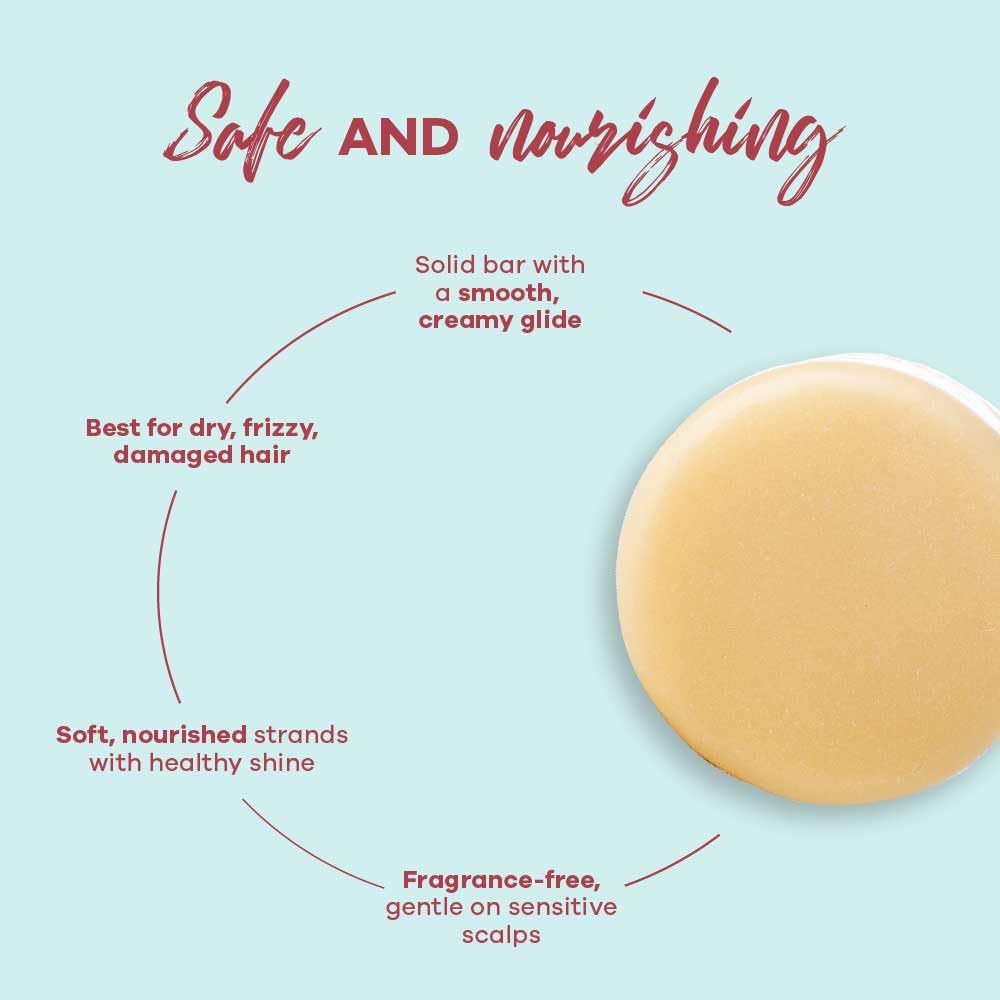 Earth Rhythm Conditioner Bar Tamanu, Kukui Nut & Camellia Oil, Frizz Control + Damage Repair, Sulphates & Paraben Free