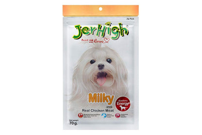 JerHigh All Life Stages Dog Snacks Milky Stick Chicken Meat 70G Plus Vitamin Calcium (Pack of 1)