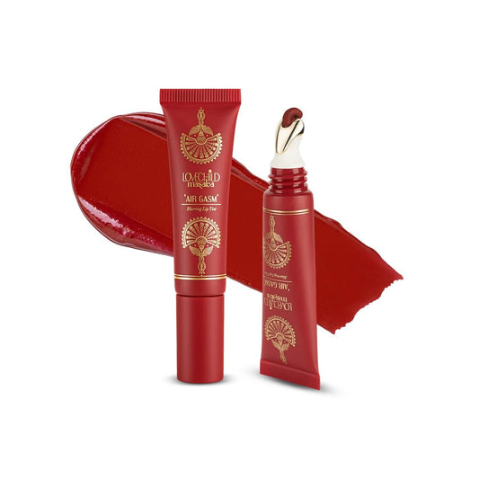 LoveChild Masaba "Air-gasm" Blurring Lip Tint, Swipe Red (Reddish Pink), Lightweight, Velvety Matte Finish, Hydrating Lip Color with Hyaluronic Acid, Squalane & Shea Butter, For All Indian Skin Tones, 8ml