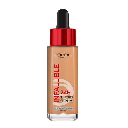 L’Oréal Paris Infallible 24H Tinted Serum Foundation, Light-weight Coverage, Dewy & Radiant Finish, Transfer-proof, 30ml