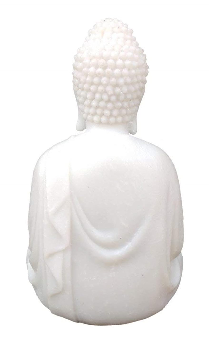 Beautiful Meditating Dhyan Gautam Buddh Bhagwan/God Idol Figurine for Livingroom|Bedroom|Office Desk|Desktop Table|Home Décor|Gifting (5.5-inch) Decorative Showpiece (White), Idol