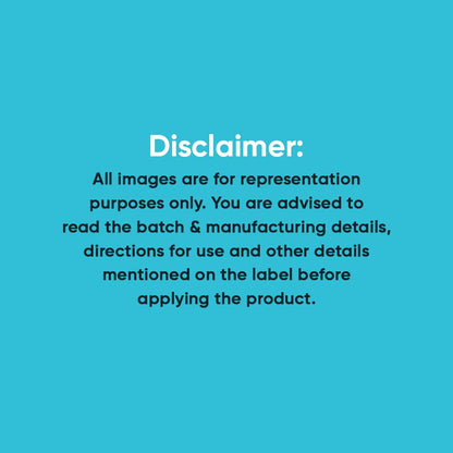 Disclaimer text on a blue background