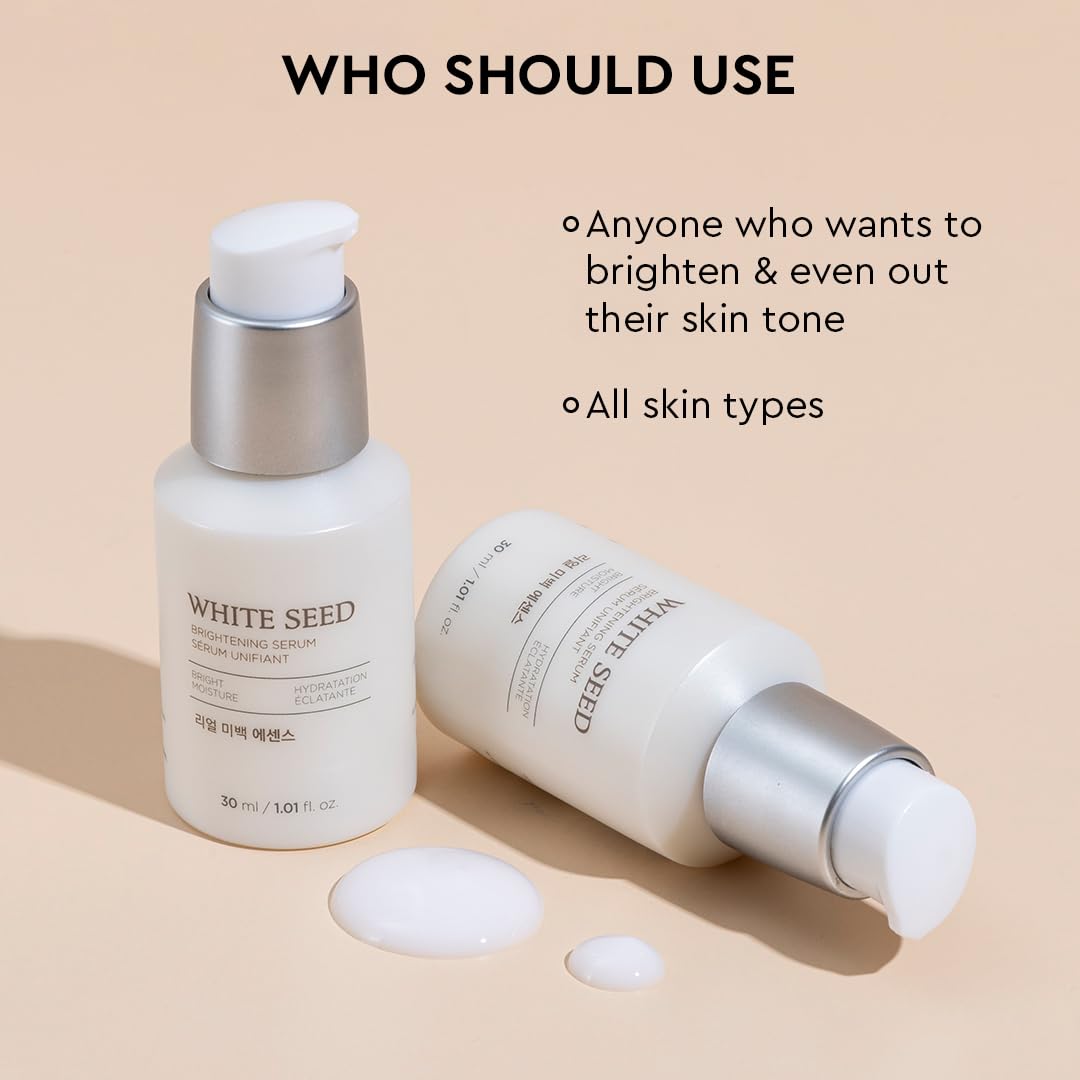 Two skincare bottles with text on a beige background