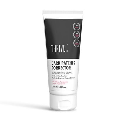 Tube of Thrive Dark Patches Corrector on a white background