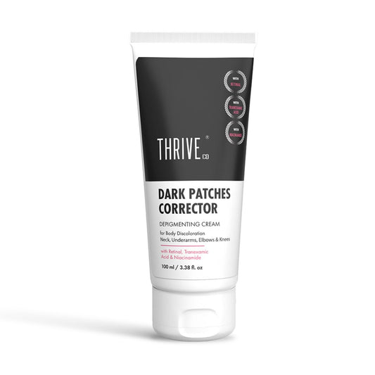Tube of Thrive Dark Patches Corrector on a white background