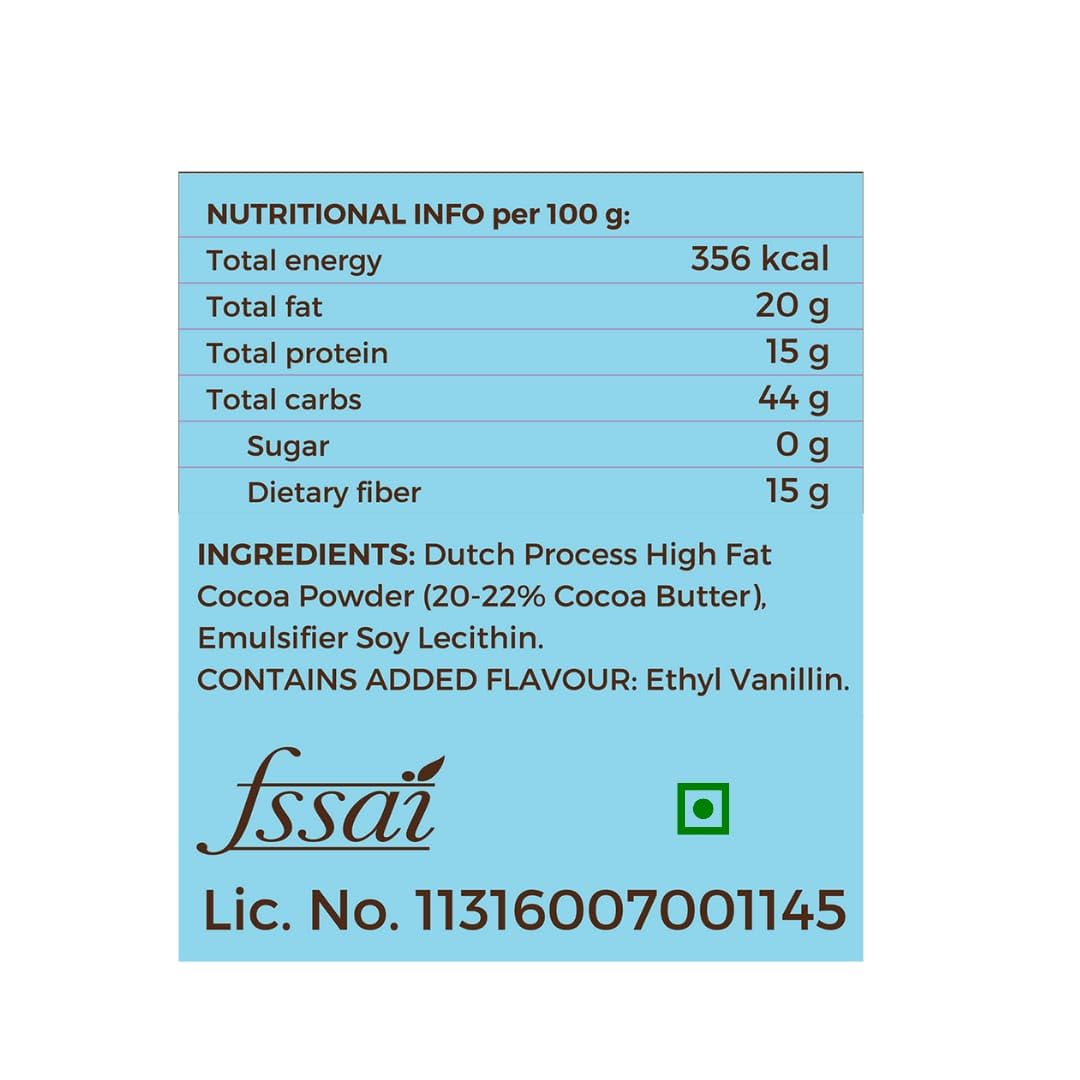 Natural & Dutch Process Cocoa Powder (200g, Unsweetened Dark Cocoa)