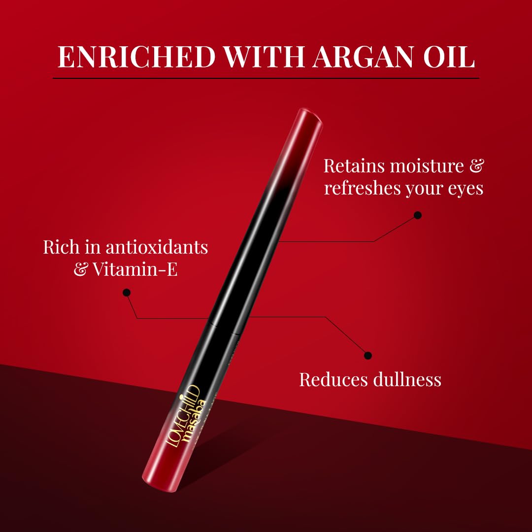 LoveChild Masaba Liquid Eyeliner (Black), Waterproof Smudge-Proof Eyeliner with HD Gloss Finish, Quick Drying Eye Liner and Long Lasting Eye Makeup for Comfortable Wear, 3ml