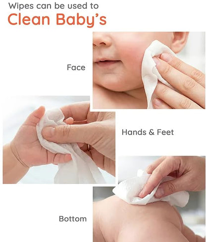 Babyhug Pro Sensitive pH 5.5 Peach Milk Bamboo Wipes - 72 Wipes