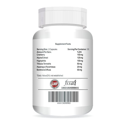 Supplement bottle with label on a white background