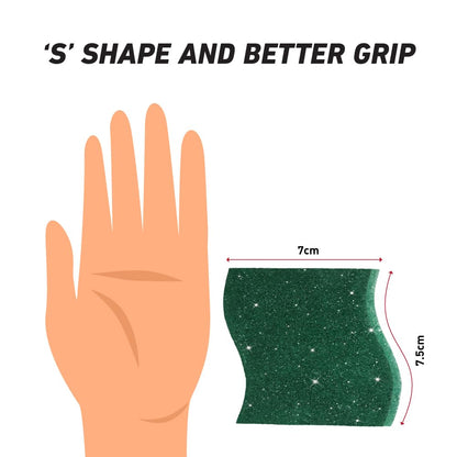 Scotch-Brite Silver Sparks Scrubber for Utensil Cleaning (Everyday Dishwashing)- Pack 6