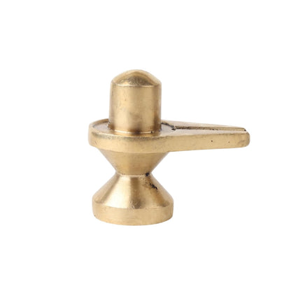 Brass Shivling Idol for Pooja & Home Temple | Sacred Shiva Ling Brass Murti for Spiritual Decor & Gift (Design08: L5 x W3 x H4 cm)