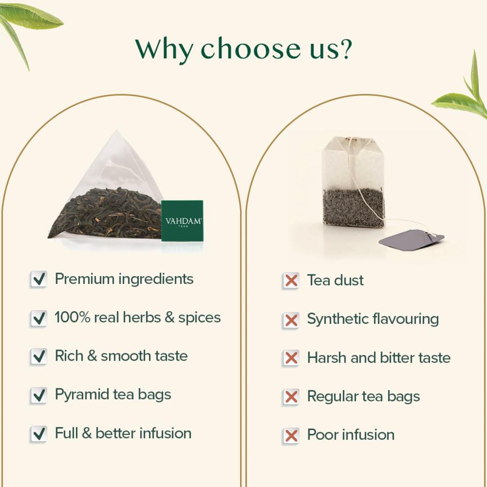 VAHDAM Darjeeling Summer Second Flush Black Tea | 15 Tea's Bags | Premium Darjeeling Tea | Gluten-Free