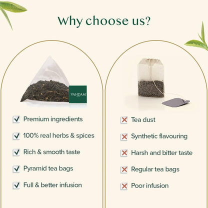 VAHDAM Darjeeling Summer Second Flush Black Tea | 15 Tea's Bags | Premium Darjeeling Tea | Gluten-Free