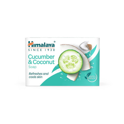 Himalaya Cucumber & Coconut Soap packaging on a white background