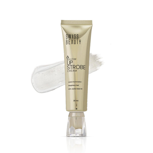 Swiss Beauty Glow Up Strobe Cream | Dewy Radiance | Hydrating | Versatile Use | With Jojoba Oil | For All Skin Types | 30ml, Shade- 2. Moonlit Glow