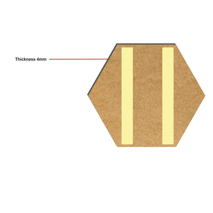 Floral Wall Painting For Living Room Hexagonal Set of 3 (F)