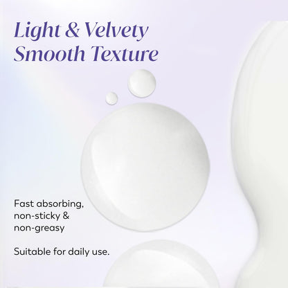 Product with light and velvety smooth texture on a white background