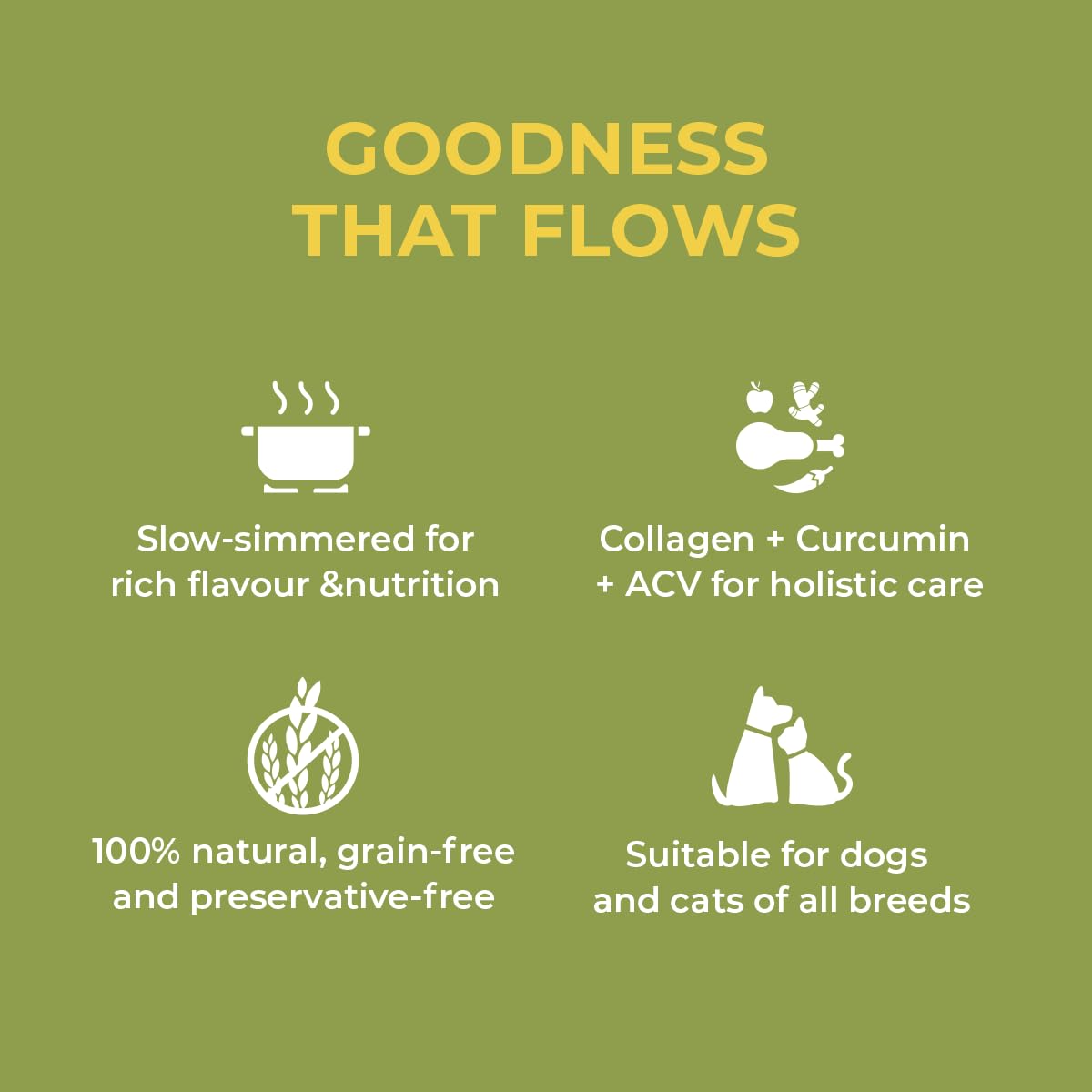 Applod Original Chicken Bone Broth for Dogs & Cats | Protein-Rich Grain-Free Meal Topper with Collagen & Amino Acids | Hydrating Slow-Cooked Joint Support Broth | 150ml