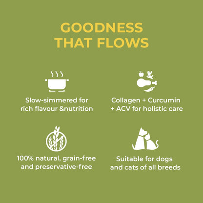 Applod Original Chicken Bone Broth for Dogs & Cats | Protein-Rich Grain-Free Meal Topper with Collagen & Amino Acids | Hydrating Slow-Cooked Joint Support Broth | 150ml