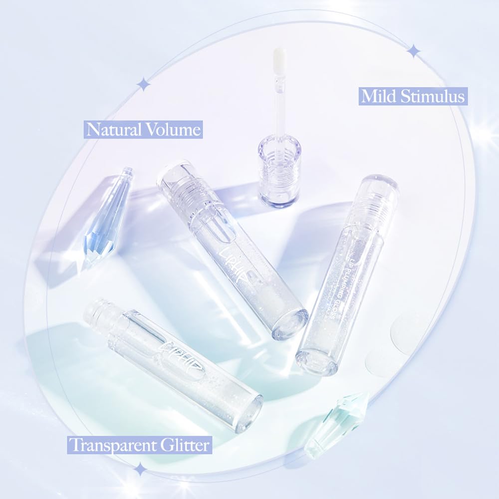 Liphip Lip Plumping Gloss,Spicy Lip Lip Gloss, Moisturizing & Glimmer Glow Lip Gloss (3.5g)
