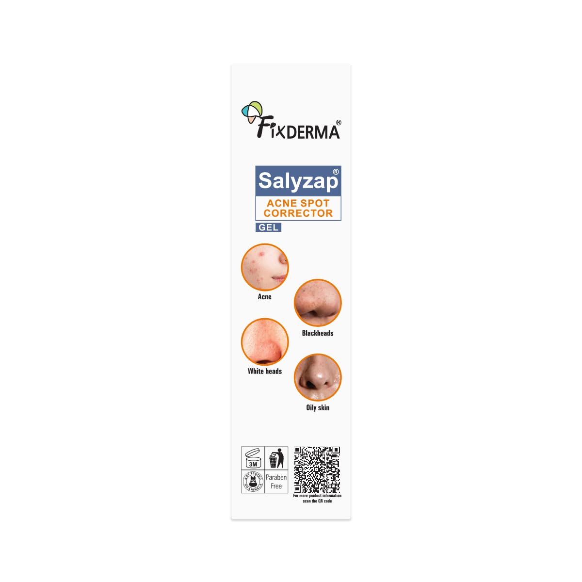 Fixderma Salyzap 2% Salicylic Acid Acne Spot Corrector Gel with 2% Niacinamide Acid & 1% Aczero | Reduce Active Acne & Redness | Fades Dark Spots & Blemishes | Pimple Remover For Men & Women - 20g