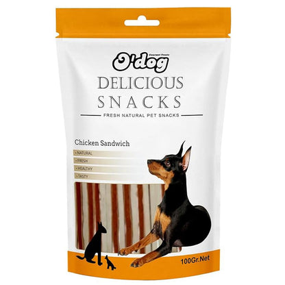 PETS EMPIRE O'Dog Healthy Yummy High Protein Tasty Chicken Sandwich Treats for Dog (100 gm) Pack of 1