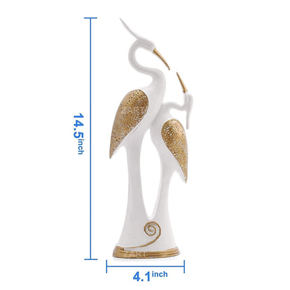 Romantic Swan Pair Showpiece for Home Decor, Love Bird Swan Figurine in Resin, Elegant Decorative Statue for Living Room, Bedroom, Wedding Gift, Item