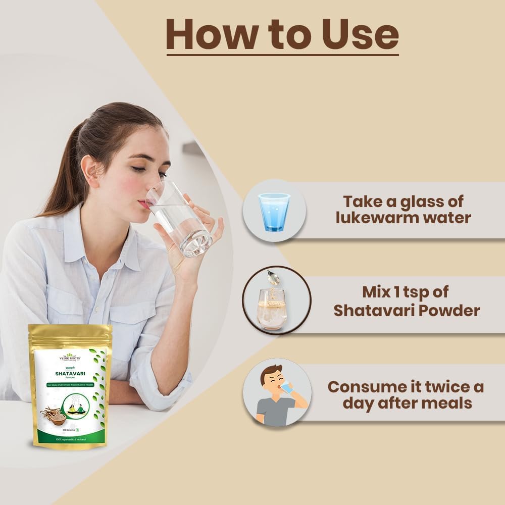 Pure Shatavari, 100 g | Breast Feeding Supplement | Herbal Supplement | Hormonal Balance Supplement | Lactation Supplement for Women (Pack of 1)