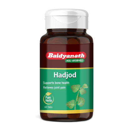 Baidyanath Hadjod - 60 Tablets | Supports Bone Strength, Joint Flexibility & Mobility |