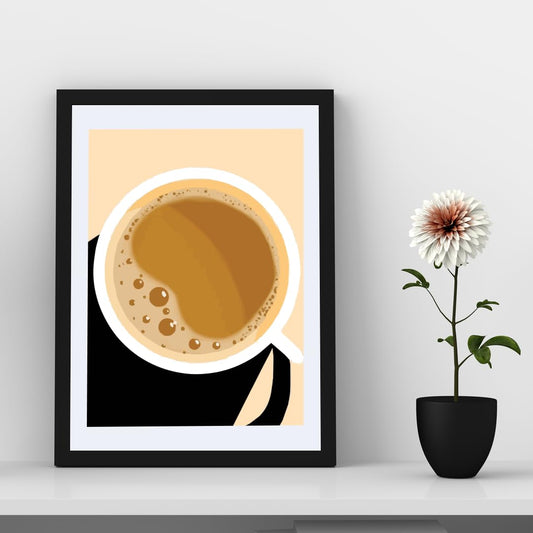 wall frames for living room Bedroom Office decor/Paintings for home decoration Brown Framed poster art prints for room decor (Multicolor single frame) (10x13 inches, ART 2)