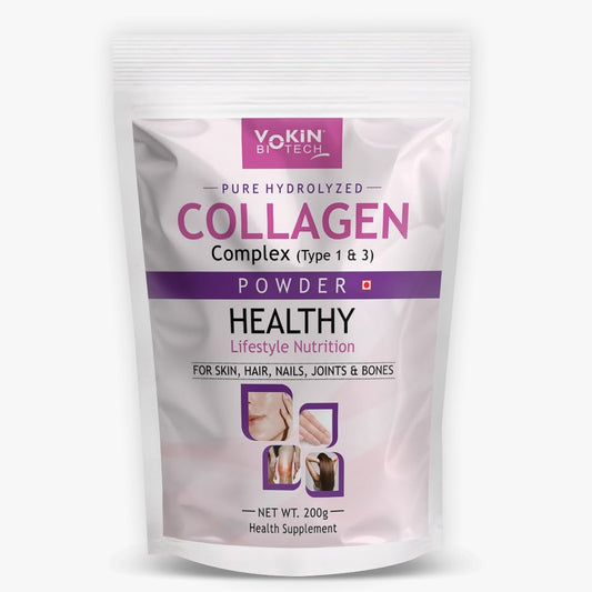 Vokin Biotech collagen powder package on a white background