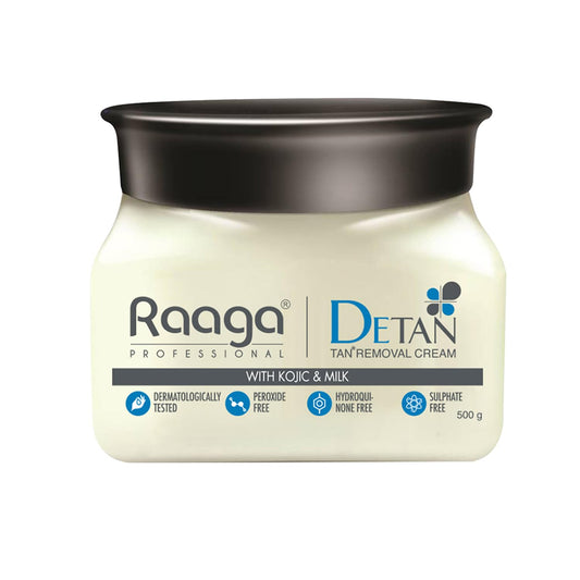 Raaga Detan tan removal cream jar on a white background