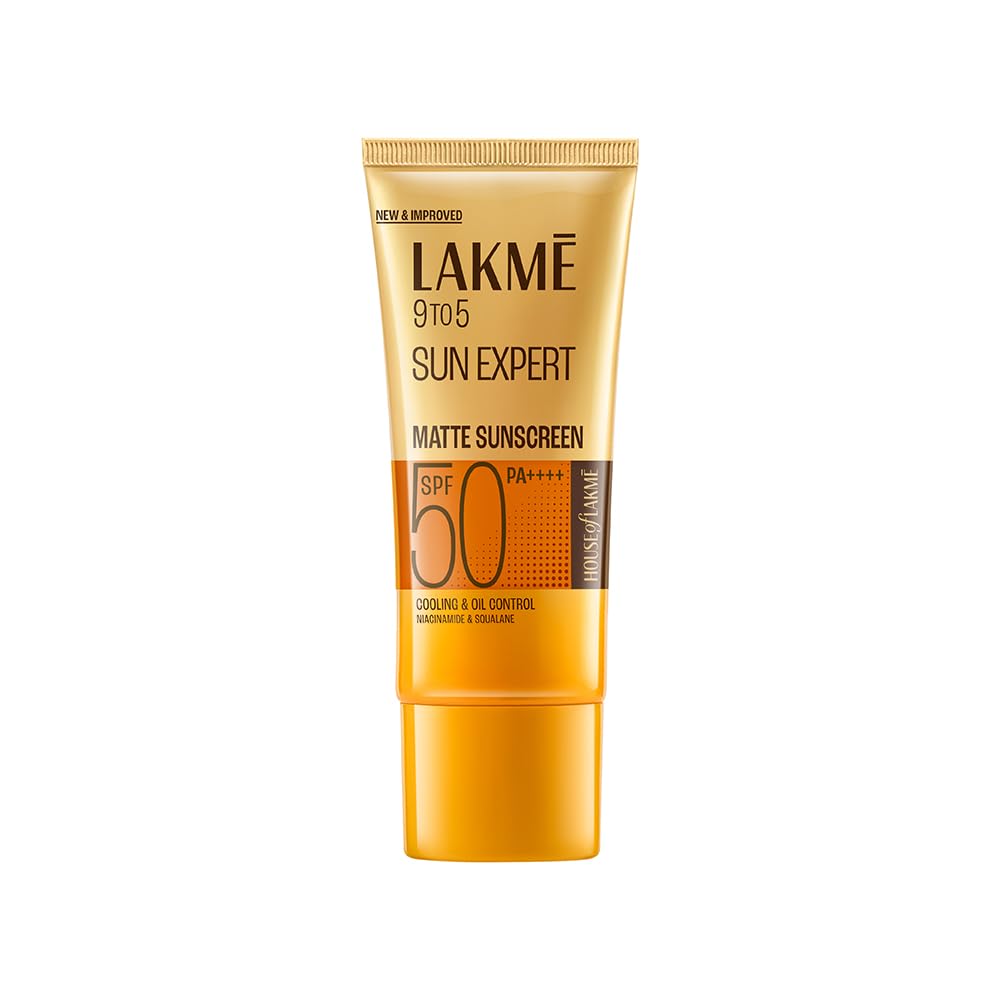 Lakme Sun Expert Matte Sunscreen SPF 50 PA+++ on a white background