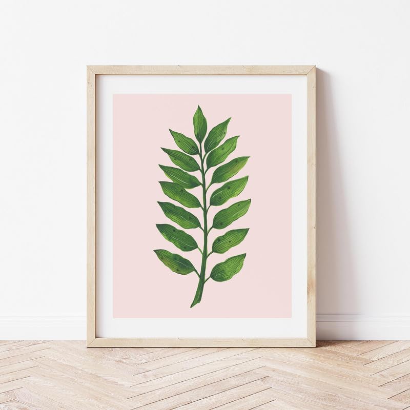 New Life Botanical Wall Painting| Modern Art Painting for Living Room Bed Room and Office | 11 x 14 inches (Natural Frame)