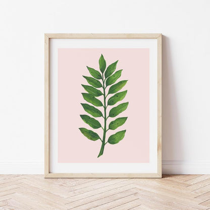 New Life Botanical Wall Painting| Modern Art Painting for Living Room Bed Room and Office | 11 x 14 inches (Natural Frame)