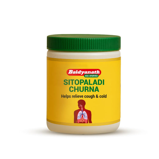 Baidyanath Sitopaladi Churna – 50g | Cough & Cold, Sore Throat & Digestive Wellness | Relief Chest Congestion & Nose Block |