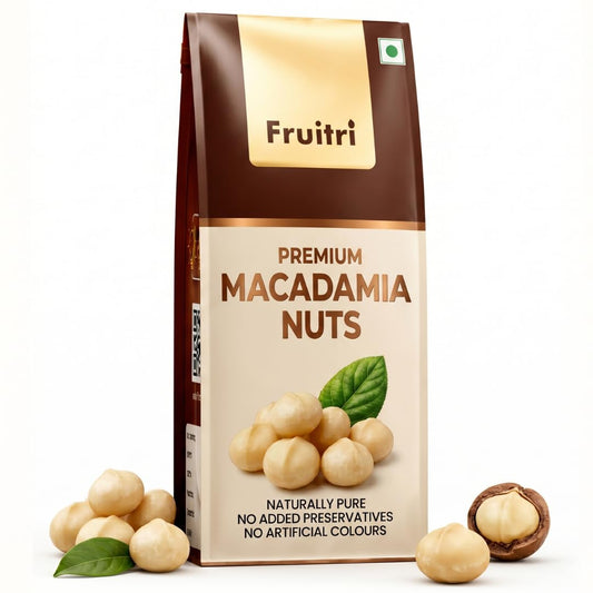 Fruitri Premium Macadamia Nuts � 100g, Natural, Rich & Buttery | Perfect for Snacking, Baking & Keto Diet | Healthy, Crunchy & Nutrient-Packed Dry Fruits