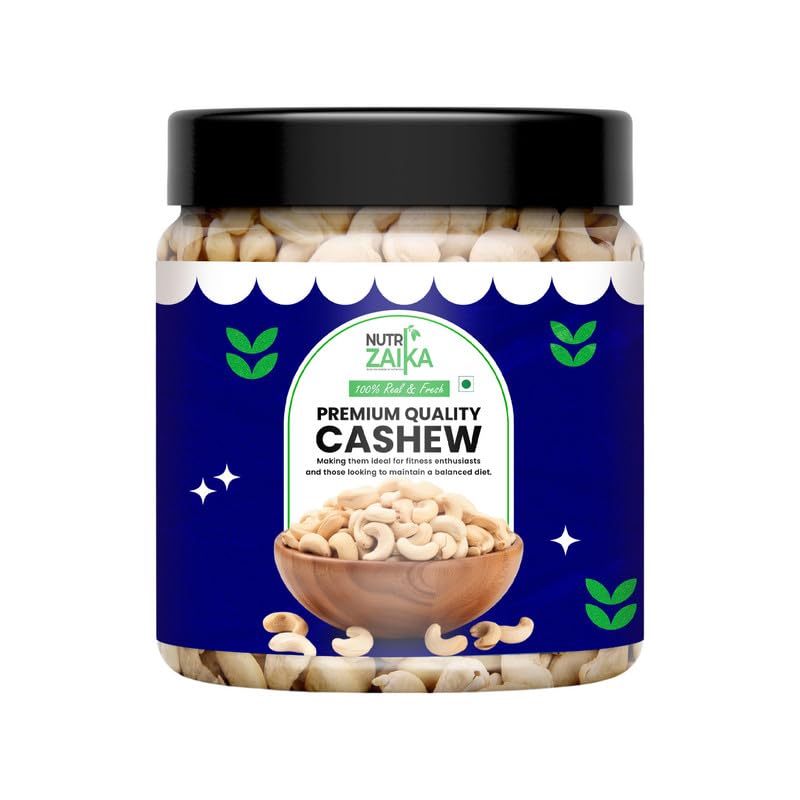NUTRIZAIKA Premium Whole Cashews/Natural Whole Kaju 100gm | Nutritious & Delicious | Rich in Protein, Magnesium & Phosphorus | Healthy Cashew Snack | Big Size Cashews