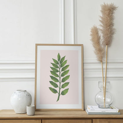 New Life Botanical Wall Painting| Modern Art Painting for Living Room Bed Room and Office | 11 x 14 inches (Natural Frame)