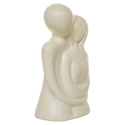 eCraftIndia Resin White Romantic Couple Showpiece| Decorative Cute Loving Couple Statue Figurines| Home Decor Items for Living Room Bedroom Hall Office| Home Decor Gifts for Anniversary Valentines Day