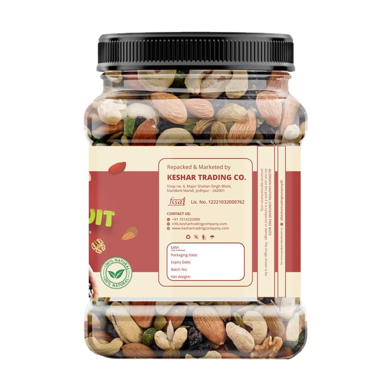High Fresh Premium Mix Dry Fruits | Almonds, Cashews, Pistachios, Raisins, Apricots, Black Raisins & Dried Kiwi | Assorted Crunchy Trail Mix for Snacking & Gifting