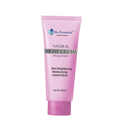 Blu Essentials Vitamin C Night Cream for Women and Men | for Glowing Skin | Suits For Both Oily & Dry Skin | Dark Spot Removal, Anti-Ageing | 50ml