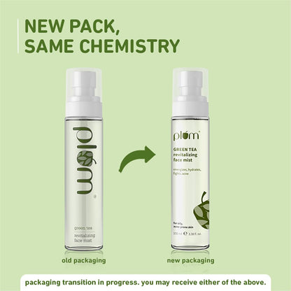 Plum Green Tea Revitalizing Face Mist | For Oily & Acne-Prone Skin | Refreshes & Hydrates | Makeup Setting Spray | 100% Vegan & Cruelty-Free | 100ml