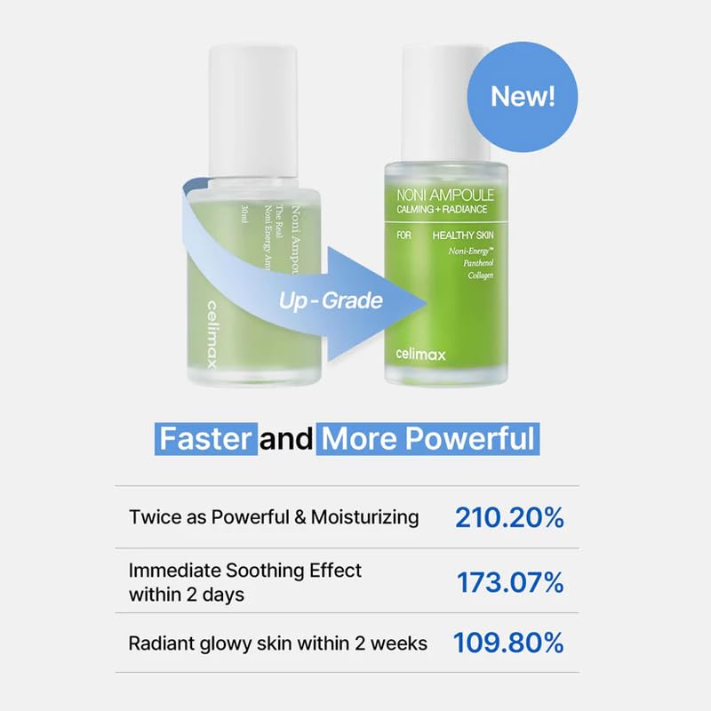 celimax The Real Noni Energy Ampoule (50ml) Hydrating Nourishing Korean Face Serum with Noni Extract, Deep Moisture, Anti-Aging, Skin Elasticity, Glow Booster, Lightweight Daily Ampoule for All Skin Types