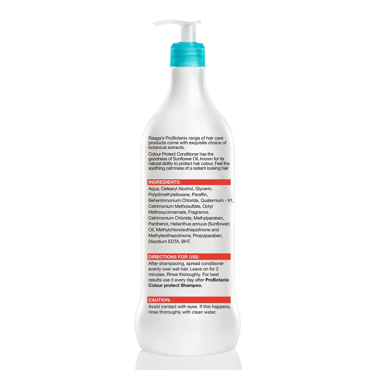 White bottle with blue pump top on a white background