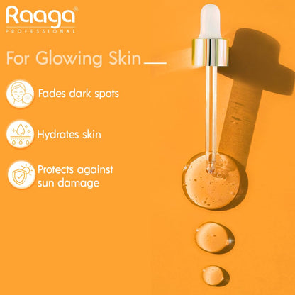 Raaga Professional Brightening Serum with Vitamin C and Niacinamide | Unlock Luminous Glow | Paraben-Free, Silicone-Free, Sulphate-Free | Ideal for All Skin Types